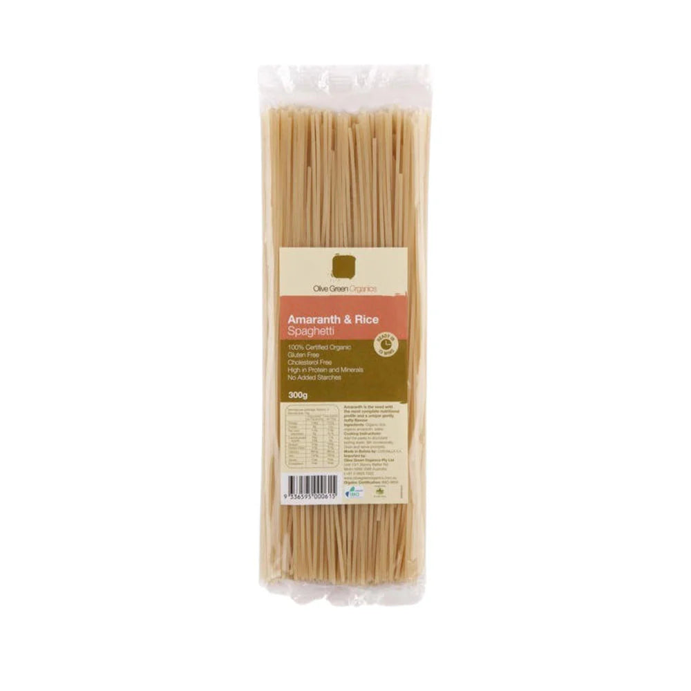 OLIVE GREEN ORGANICS AMARANTH & RICE SPAGHETTI (300g)