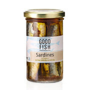 GOOD FISH SARDINES IN ORGANIC EXTRA VIRGIN OLIVE OIL JAR (195g)