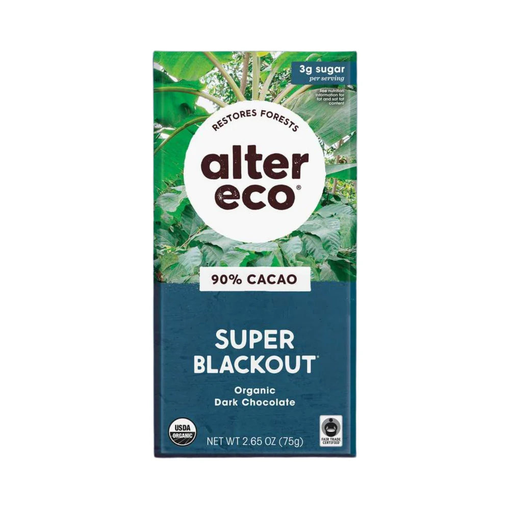 ALTER ECO ORGANIC DARK CHOCOLATE SUPER BLACKOUT 90% (75g)